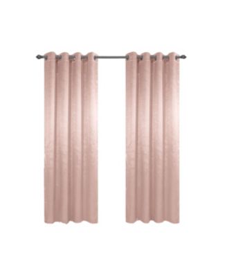 100% Polyester 200 GSM Arlo Embossed Blackout Grommet Curtain Panel Blush
