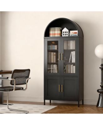 Metal Arched Cabinet with 2 Drawers for Kitchen or Office