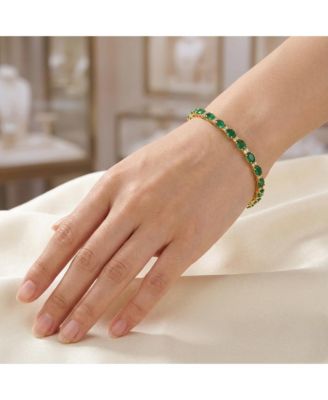 Classic Sterling Silver Vibrant Colored 4MM CZ Tennis Bracelet