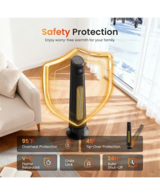 Tower Space Heater for Indoor, 1500W Smart Heaters with APP&Remote Control, PTC Ceramic Electric Heater, Overheat Protection for Office Home