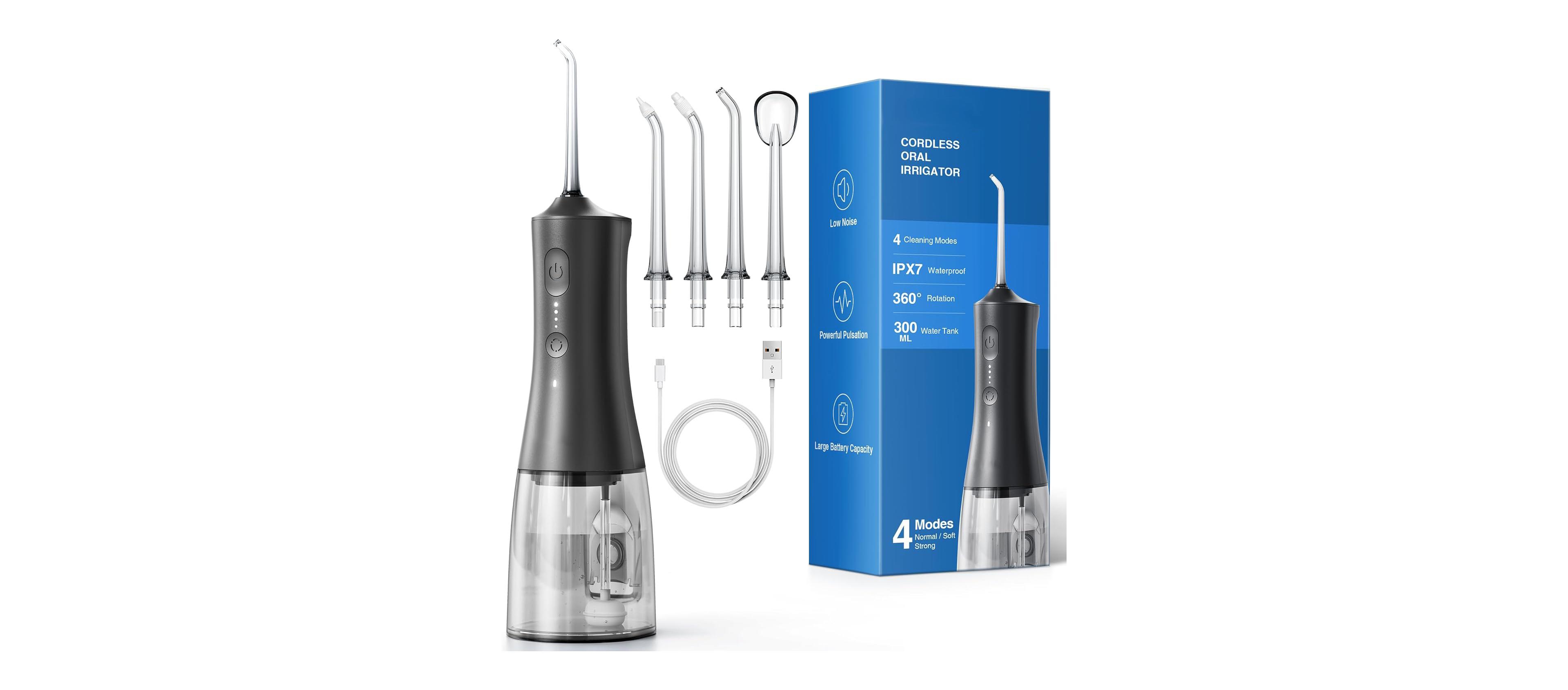 Operan Water Flossers for Teeth Cleaning Upgraded 300ml (Black)