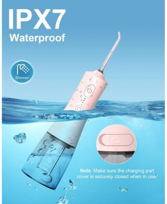 300ml Cordless Water Flosser with 4 Jet Tips, Portable Water Dental Flossers, Rechargeable Oral Irrigator with 4 Modes for Home Travel