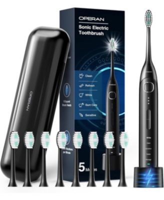 Electric Toothbrush with Travel Case, Rechargeable Sonic Toothbrush with 5 Modes, 40,000 VPM Motor, 2 Min Smart Timer, IPX7 Waterproof