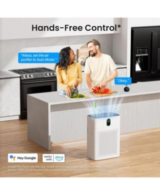 1076 ft² Smart Air Purifier: Wi-Fi/Alexa control, PM2.5 display, HEPA filter. Removes dust, pollen, smoke. Ultra-quiet 24dB