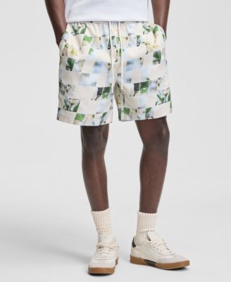 Men's Floral Blocks 6-1/2" Pull-On Shorts