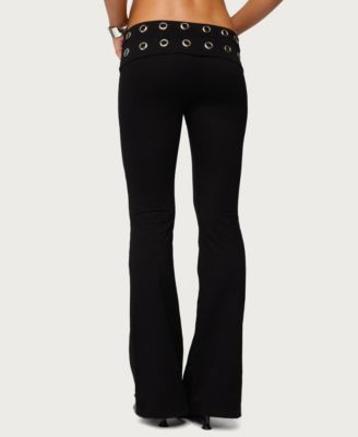 Women's Nairobi Grommet Foldover Flared Leggings