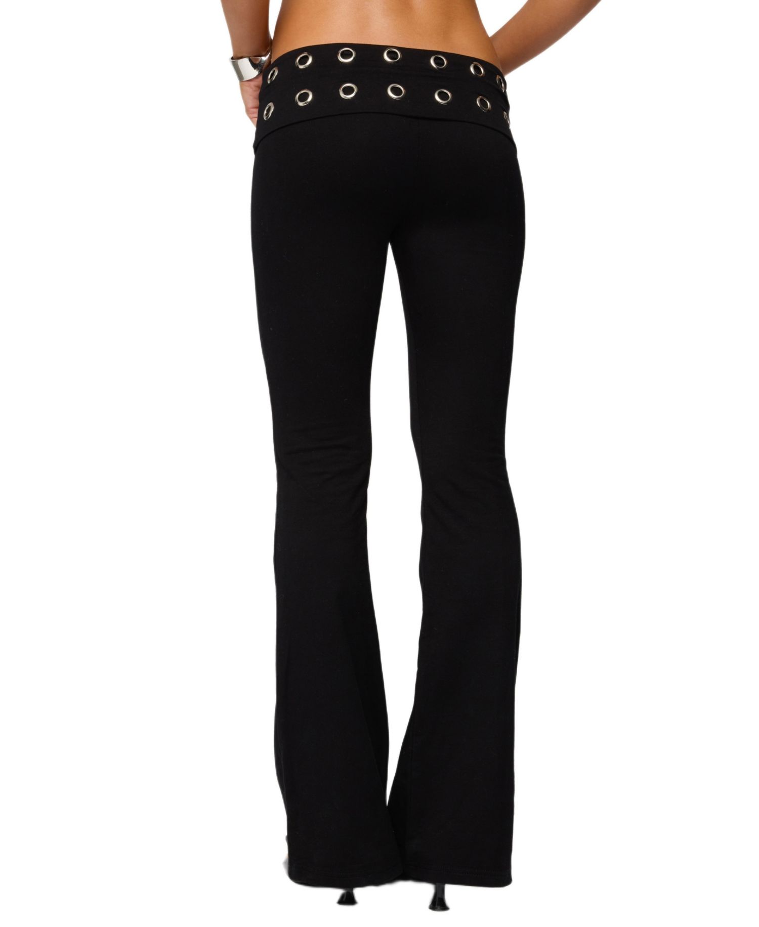 Women's Nairobi Grommet Foldover Flared Leggings