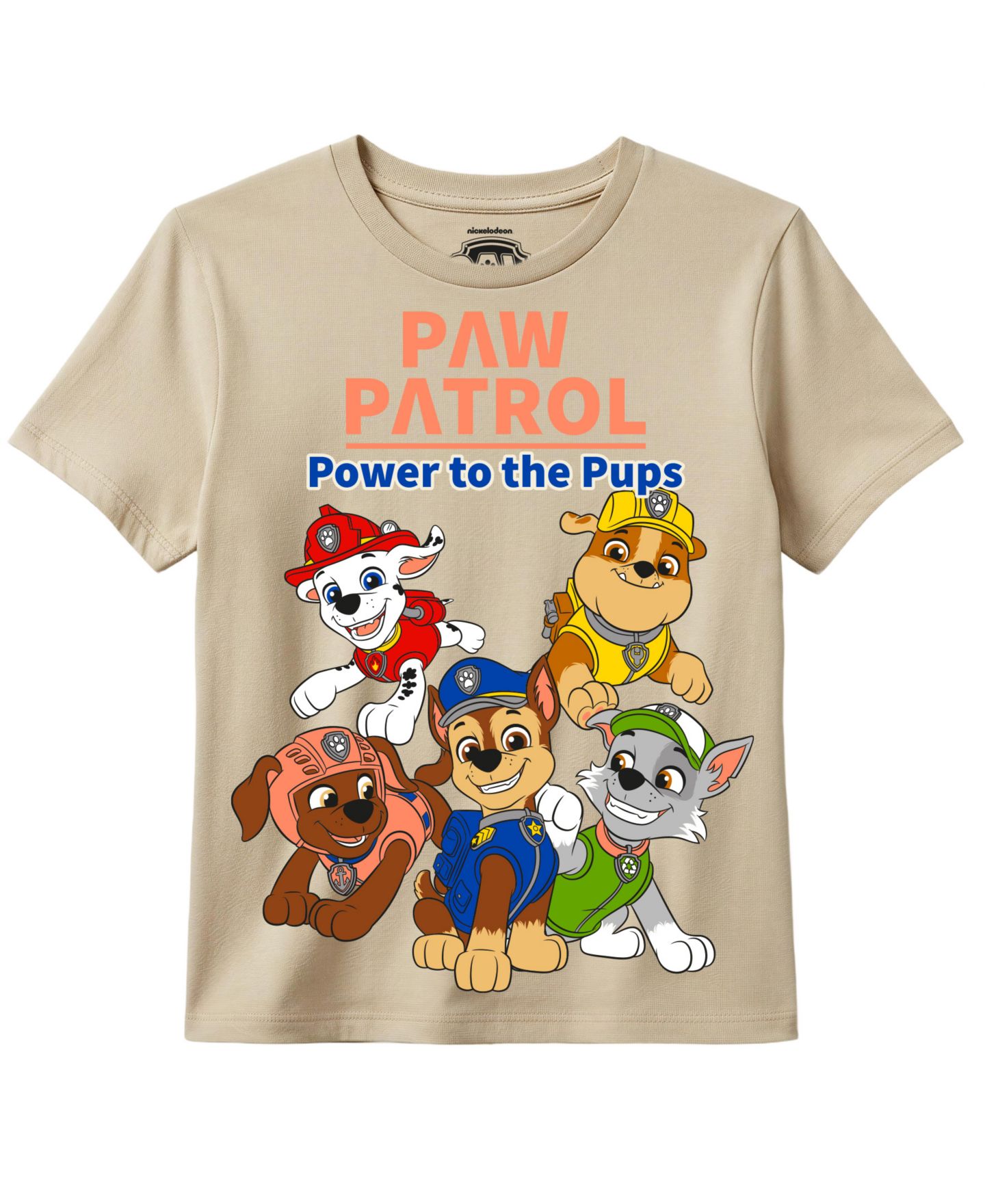 Детский комплект Paw Patrol из 3 предметов: футболка, свитшот и шорты с принтом, 2T-7, цвет: Коричневый — фото 4