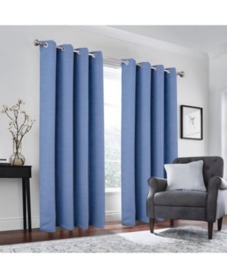 100% Polyester 190 GSM Eloise Reversible Blackout Grommet Curtain Panel 54" x 84"