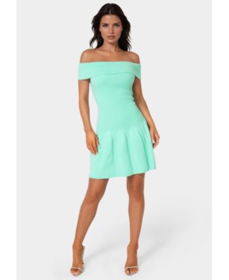 Women's Off the Shoulder Fit and Flare Mini Dress