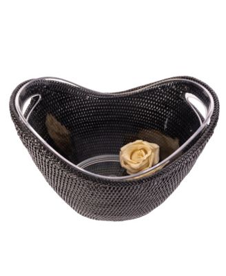 Artifacts Trading Company Rattan Champagne Bucket with Acrylic Insert