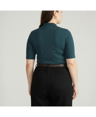 Women's Plus Size Modern Mock Neck Tee