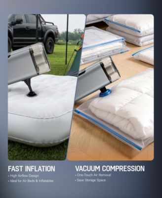 Portable 4-in-1 Car Jump Starter 1000A, 150 PSI Air Compressor, Handheld Vacuum, LED Emergency Light, Power Bank