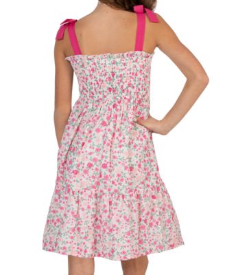 Girls' 7-16 Printed Woven Bodice Sleeveless Dress