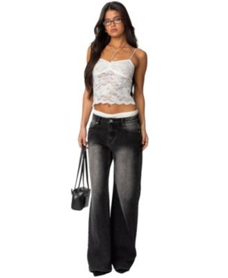 Women's Rut Sheer Lace Tank Top