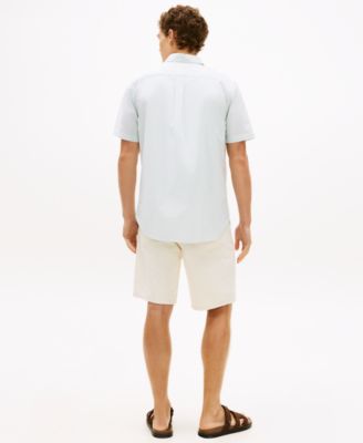 Men's Striped Short-Sleeve Oxford Shirt