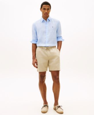 Men's Dover 8" Linen-Blend Shorts