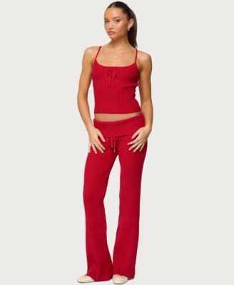 Women's Adannah Foldover Ribbed Knit Pants