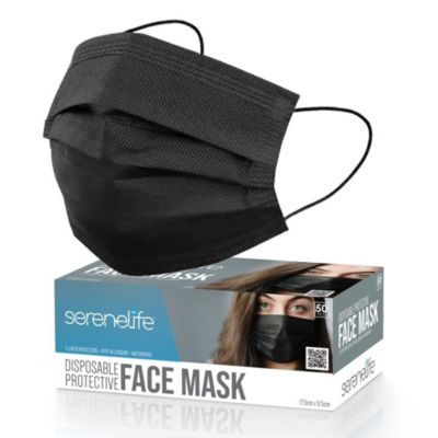 50 Pieces Disposable Face Masks - 3 Layer Protection Breathable Face Masks