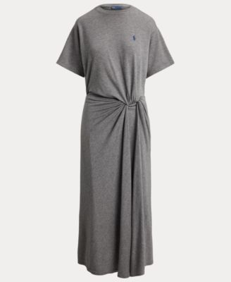 Women's Crewneck Twist Detail T-Shirt Dress