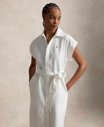 white polo shirt dress Women's Club Novelty line silhouette and comes with a removable belt so you can decide how much shape you want and not to worry Polo Ralph Lauren Women's Midi