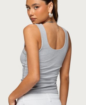 Women's Studded Built In Bra Tank Top