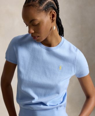 Women's Short-Sleeve Crew Neck Sweater