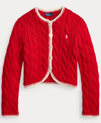 Women's Crewneck Buttoned Placket Cropped Cardigan