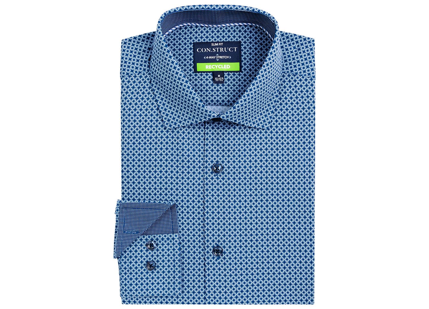 Men's Performance Stretch Tile Print Dress Shirt