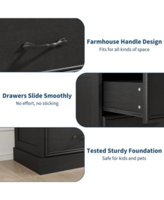 Modern Drawer Bedside Table Storage Cabinet – Ideal for Bedroom Organization, Space-Saving Furniture, Durable Wood Construction – Antique