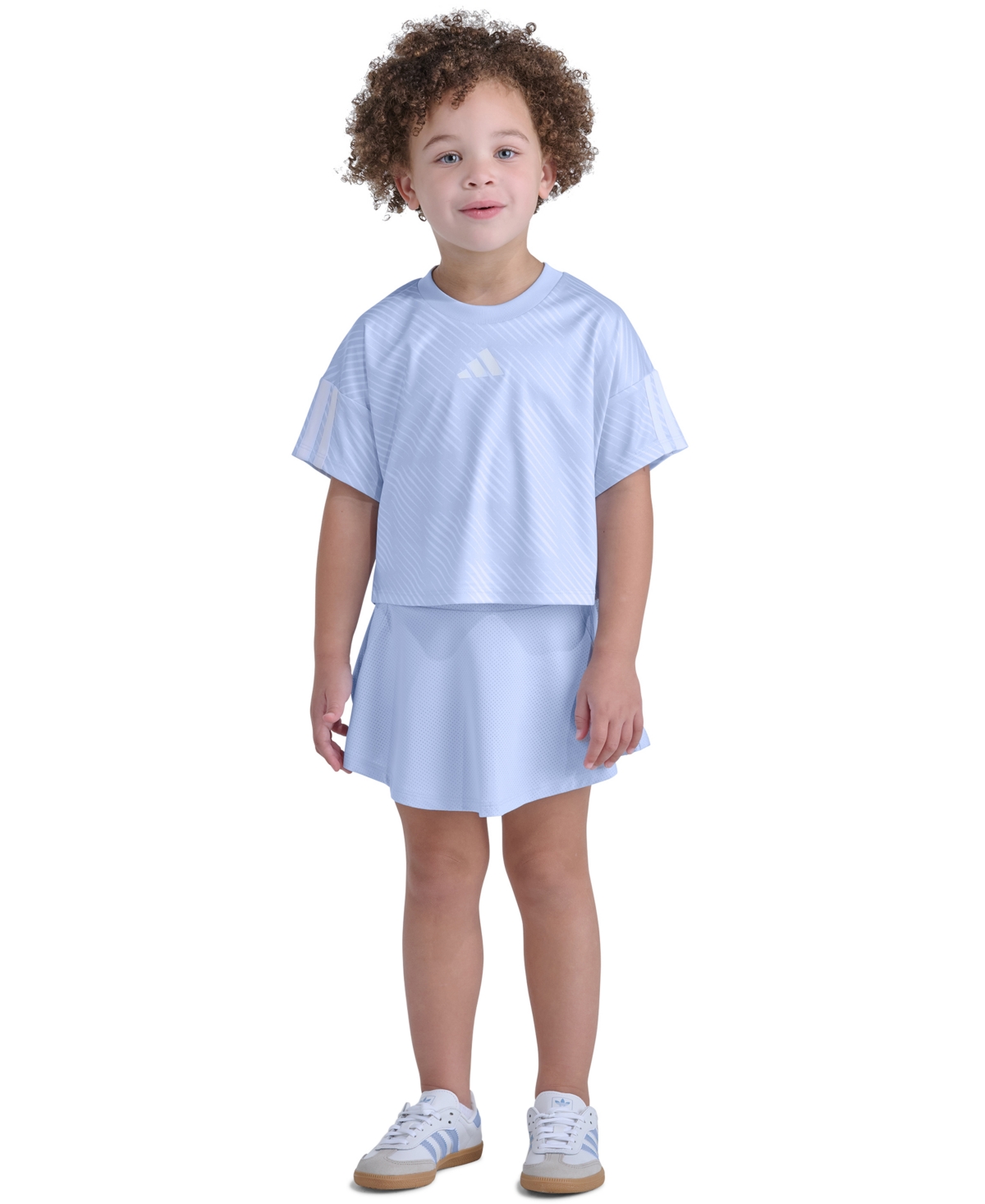 adidas Girls' 2T-6X Short-Sleeve Top & Skort, 2-Piece Set
