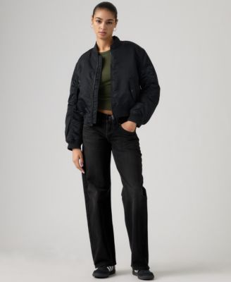 Women's Super-Low Double-Button Relaxed-Fit Denim Jean