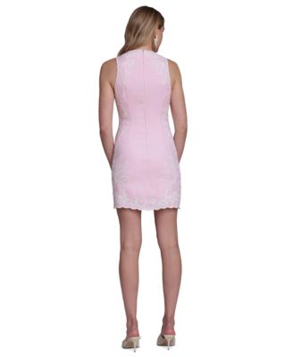 Women's Seahorse Embroidery Mini Dress