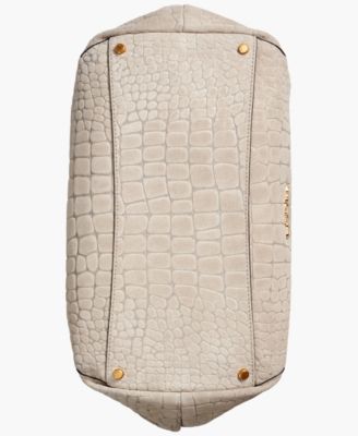 Glenwood Croco Suede Extra Large Shoulder Bag