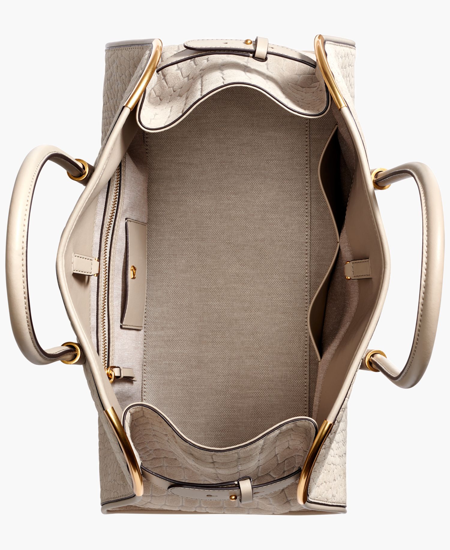 Satin Suede Croco Tote