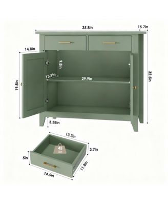 Farmhouse Buffet Cabinet with 2 Drawers and 2 Doors