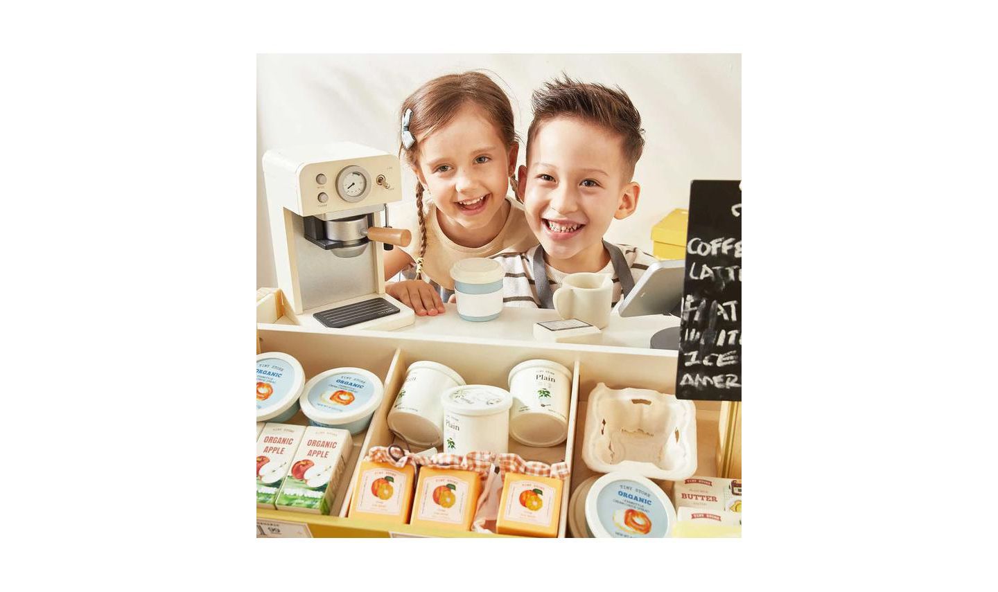 Детский игровой набор Tiny Land Grocery Store Wooden 6-Piece Playset, Ages 3+ — фото 10