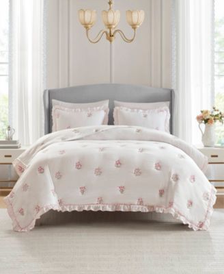 Aglaia Floral Down Alternative 3-Pc. Quilt Set, Full/Queen
