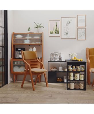 360° Rotating Combo Writing Table Office Hollow Core Hobby Desk w/ Storage Shelf