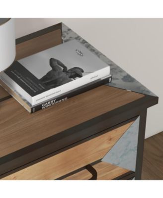 Wooden Floor 3 Drawers, Freestanding Entryway Storage Unit Console Table, Modern Organizer Cabinet for Living Room, Bedroom, Hallway, Office