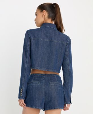 Women's Denim Cropped Jacket, Regular & Plus Size