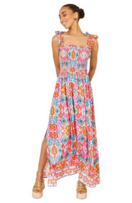 Women's Ikat Print Maxi Sun Dress