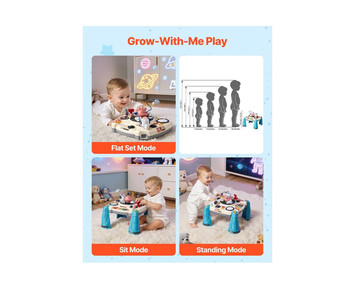 Baby Spacecraft Activity Table with Music & Lights