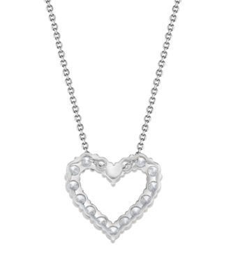 Diamond Heart Pendant Necklace (2 ct. t.w.) in 14k White Gold