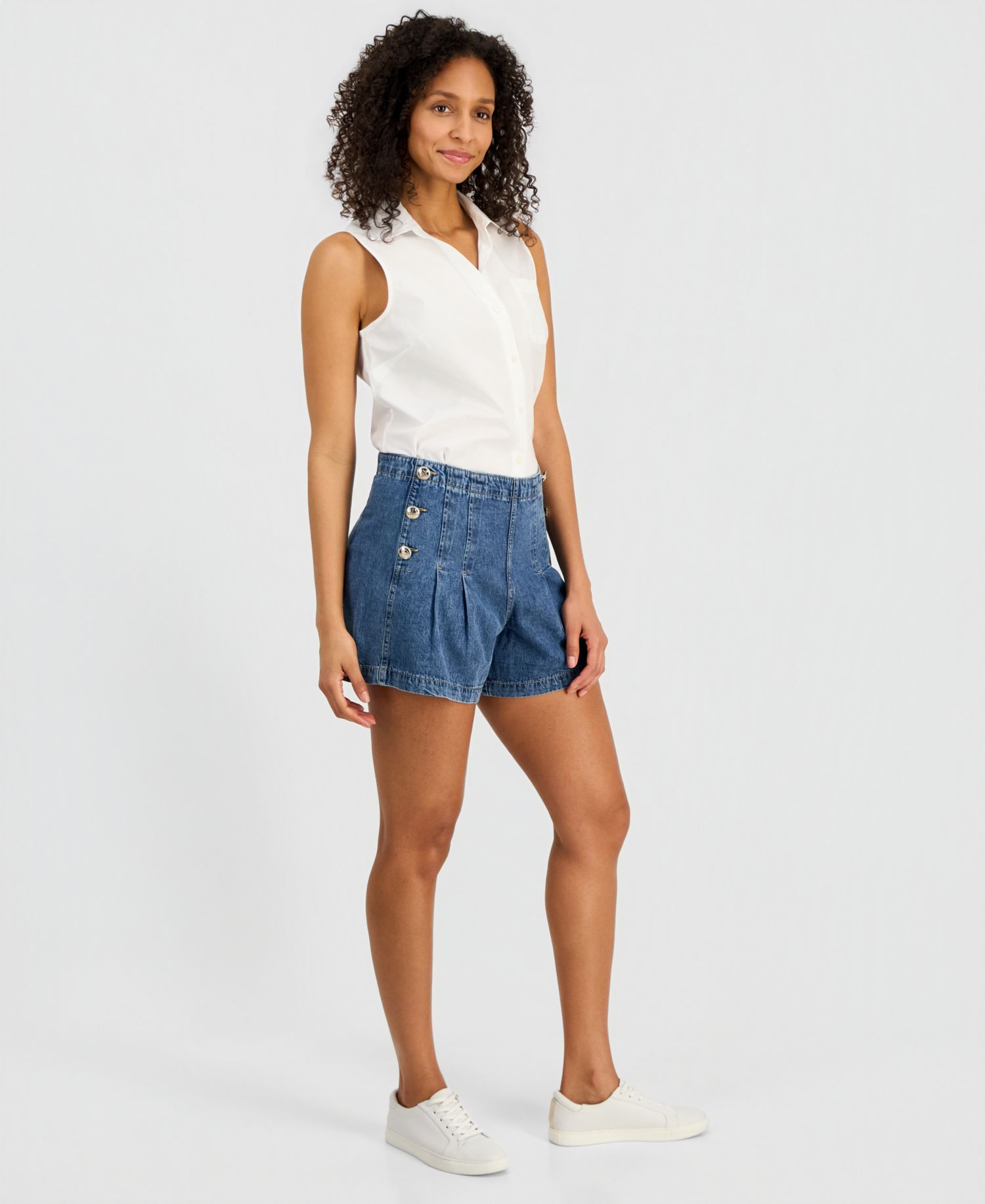 Women's Denim Sailor Shorts