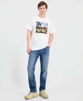 Mens Evolution Desert Graphic Short Sleeve T-Shirt