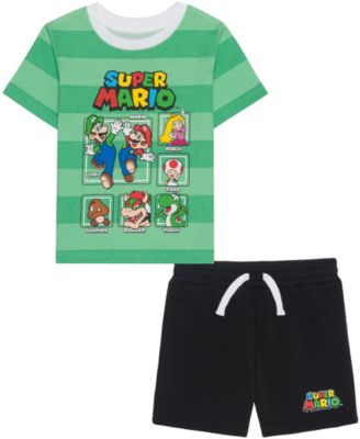 Boys' Toddler 2T-5T Super Mario & Friends T-Shirt & Shorts, 2-Piece Set