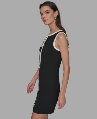 Women's Contrast Trim Sheath Dress 