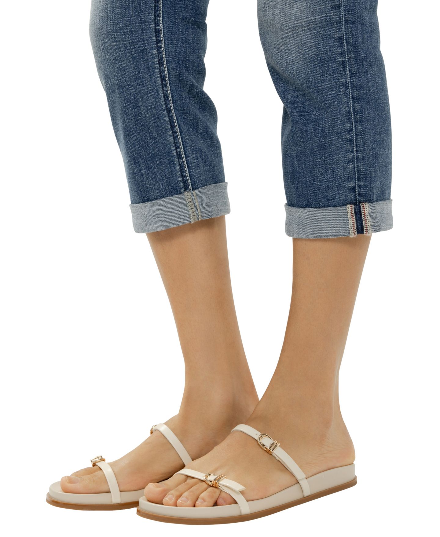 Женские джинсы Silver Jeans Co. Elyse Mid-Rise Americana Luxe Stretch Capri, цвет: Saturday Morning — фото 3