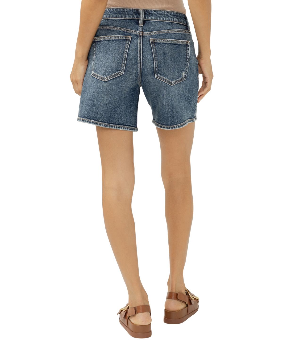 Silver Jeans Co. Women's Suki Mid Rise Long Shorts